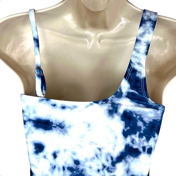 AEROPOSTALE 1 Piece Swimsuit in Blue and White tie dye Women's Small - Picture 8 of 10